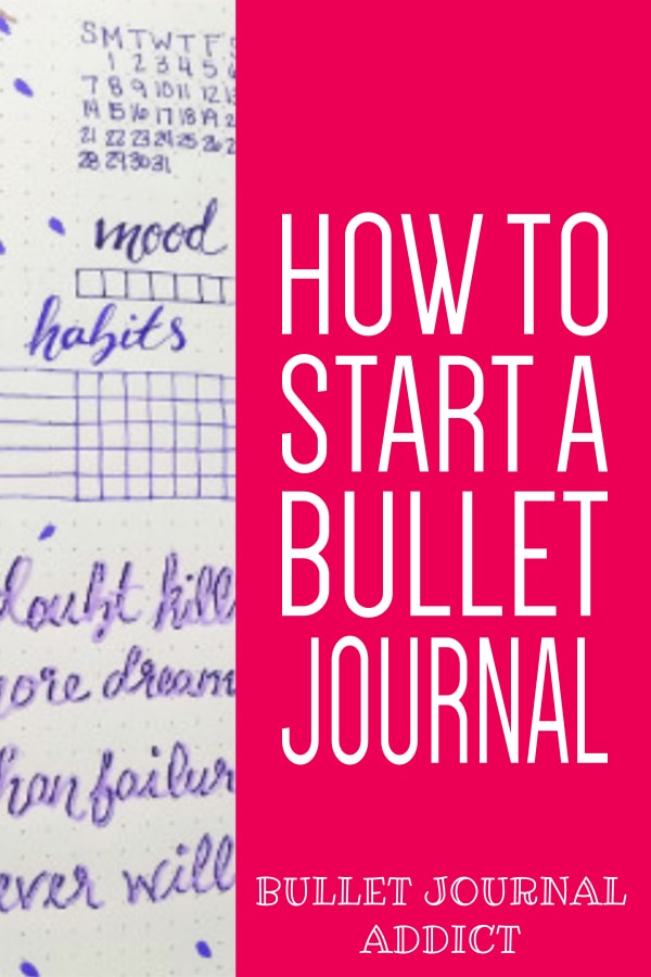 How To Start A Bullet Journal